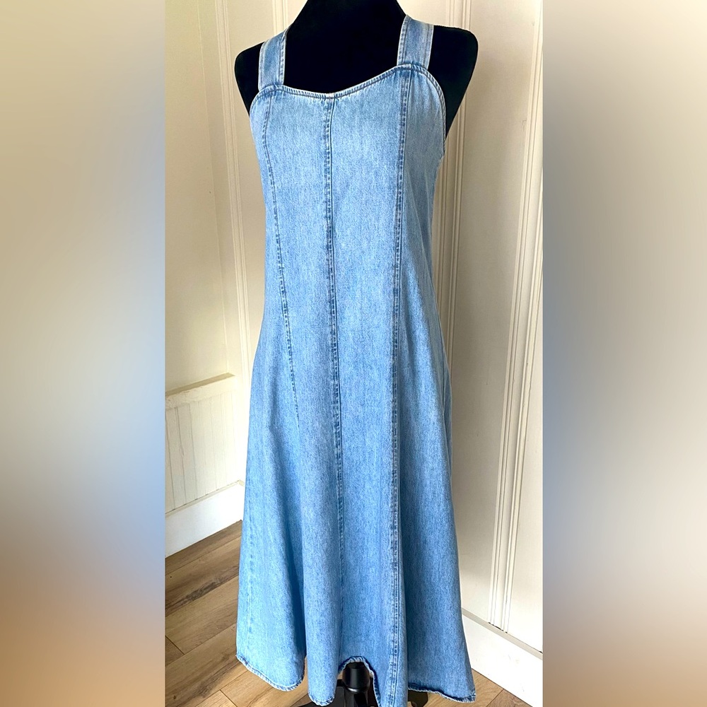 Vintage made in the USA cross back denim dress